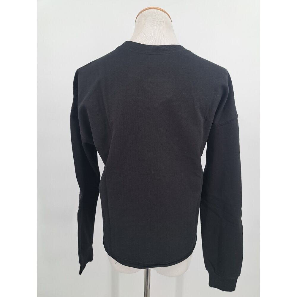NWT Yellowstone Graphic Print Dutton Ranch Women's Black Cropped Sweatshirt S - Picture 2 of 3